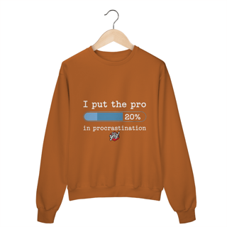 Nome do produto Profissional na Procrastinação - O Toque de Humor Certo - Moletom Fechado