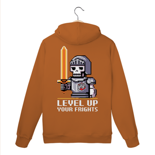 Nome do produto Cavaleiro Esquelético 8 Bits - Moletom Canguru Costas
