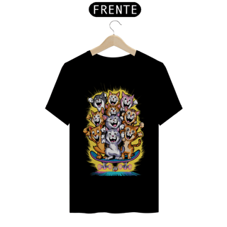 Nome do produto Camiseta Gatos Skatistas – A Energia dos Felinos em Movimento!