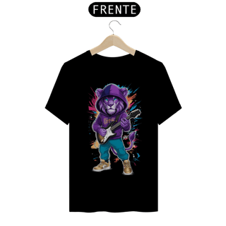 Nome do produto Leão Rock Star – Energia Selvagem em Alta Voltagem - Camiseta