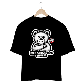 Nome do produto Sarcástico? Nunca! Camiseta Plus Size