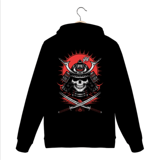 Nome do produto Caveira Samurai - Moletom Canguru