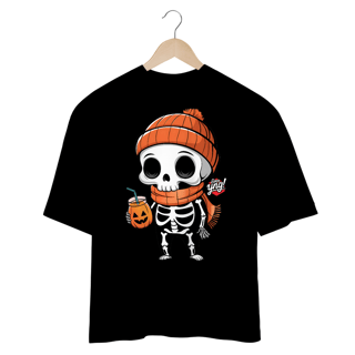 Nome do produto Esqueleto Feliz - Camiseta Plus Size