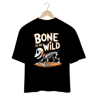 Bone to Be Wild 2 - Cão Esquelético Estilizado - Camiseta Plus Size