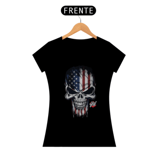 Caveira Americana! Camiseta Feminina