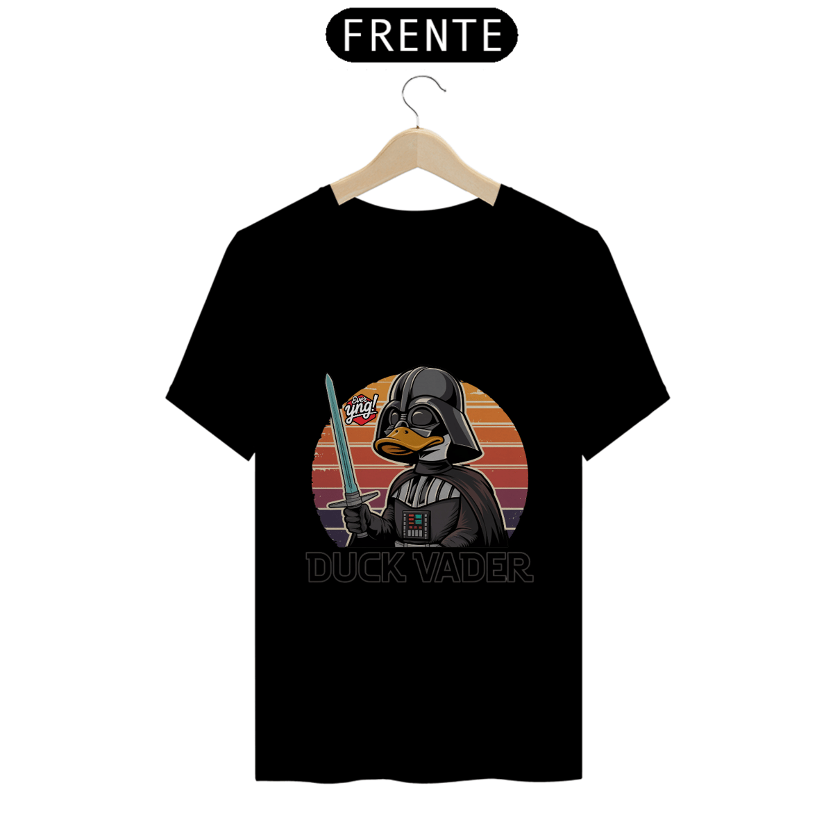 Nome do produto: DUCK VADER – O Poder da Força em Versão Pato - Camiseta Unissex