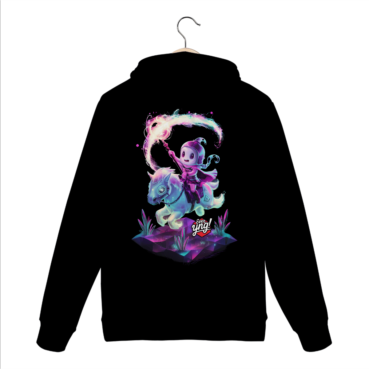 Nome do produto: Unicórnio fantástico - Moletom Canguru Costas