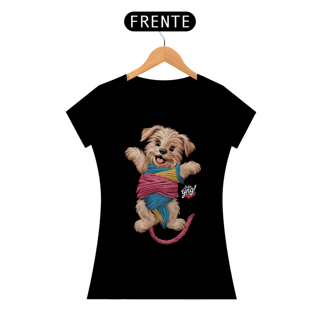 Cachorrinho brincalhão - Camiseta Feminina