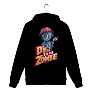 Nome do produto Zumbi descolado - Moletom Canguru Costas