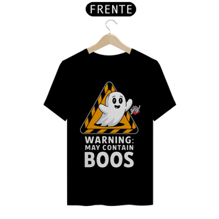 Aviso: Pode Conter Boos - Fantasma Brincalhão - Camiseta Unissex