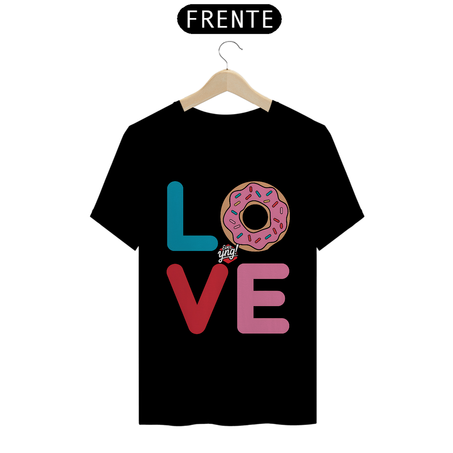 Amor e Donuts - Camiseta Unissex