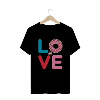 Amor e Donuts - Camiseta Plus Size