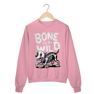 Nome do produto Bone To Be Wild – Cão Esqueleto Divertido - Moletom Fechado