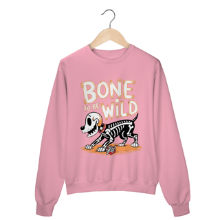 Nome do produto Bone to Be Wild 2 - Cão Esquelético Estilizado - Moletom Fechado