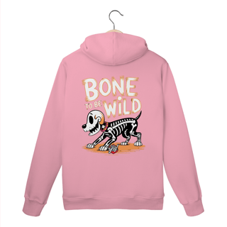 Nome do produto Bone to Be Wild 2 - Cão Esquelético Estilizado - Moletom Canguru Costas