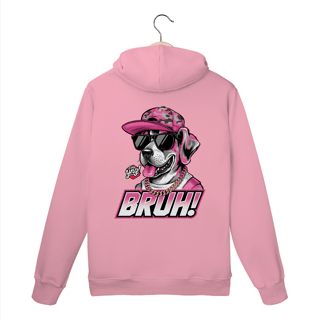 Nome do produto Bruh! Cachorro Estiloso - Moletom Canguru Costas