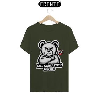 Nome do produto Sarcástico? Nunca! Camiseta