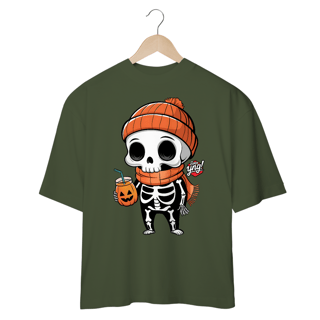 Nome do produto Esqueleto Feliz - Camiseta Plus Size