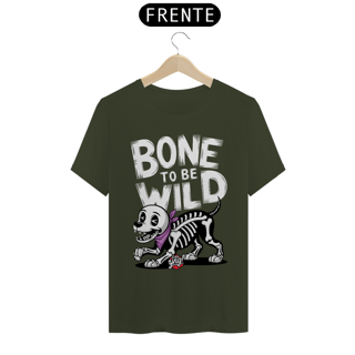 Nome do produto Bone To Be Wild – Cão Esqueleto Divertido - Camiseta Unissex