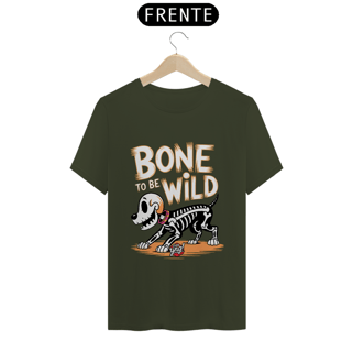 Nome do produto Bone to Be Wild 2 - Cão Esquelético Estilizado - Camiseta Unissex
