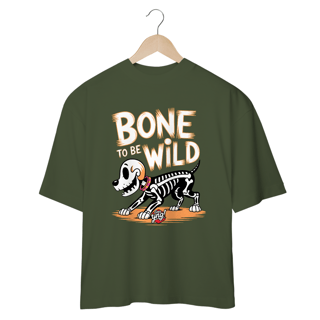 Nome do produto Bone to Be Wild 2 - Cão Esquelético Estilizado - Camiseta Plus Size