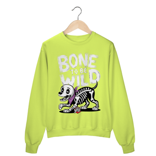 Nome do produto Bone To Be Wild – Cão Esqueleto Divertido - Moletom Fechado