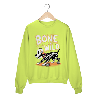 Nome do produto Bone to Be Wild 2 - Cão Esquelético Estilizado - Moletom Fechado