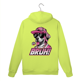Nome do produto Bruh! Cachorro Estiloso - Moletom Canguru Costas