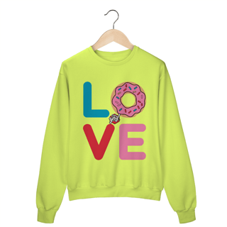 Nome do produto Amor e Donuts - Moletom Fechado
