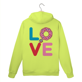 Nome do produto Amor e Donuts - Moletom Canguru Costas