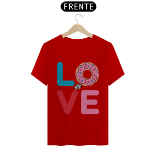 Nome do produto Amor e Donuts - Camiseta Unissex