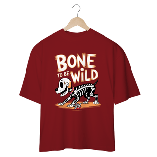 Nome do produto Bone to Be Wild 2 - Cão Esquelético Estilizado - Camiseta Plus Size
