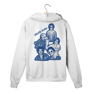 Moletom Zíper BRUNINHO - Azul e Branco 