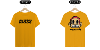 Nome do produto Camiseta Onde Está Meu Macaco? Aqui está