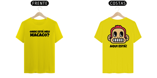 Nome do produto Camiseta Onde Está Meu Macaco? Aqui está