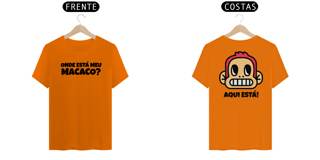 Nome do produto Camiseta Onde Está Meu Macaco? Aqui está