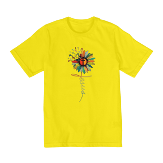 Nome do produto Camiseta Quality Infantil (10 a 14) Flor Jesus