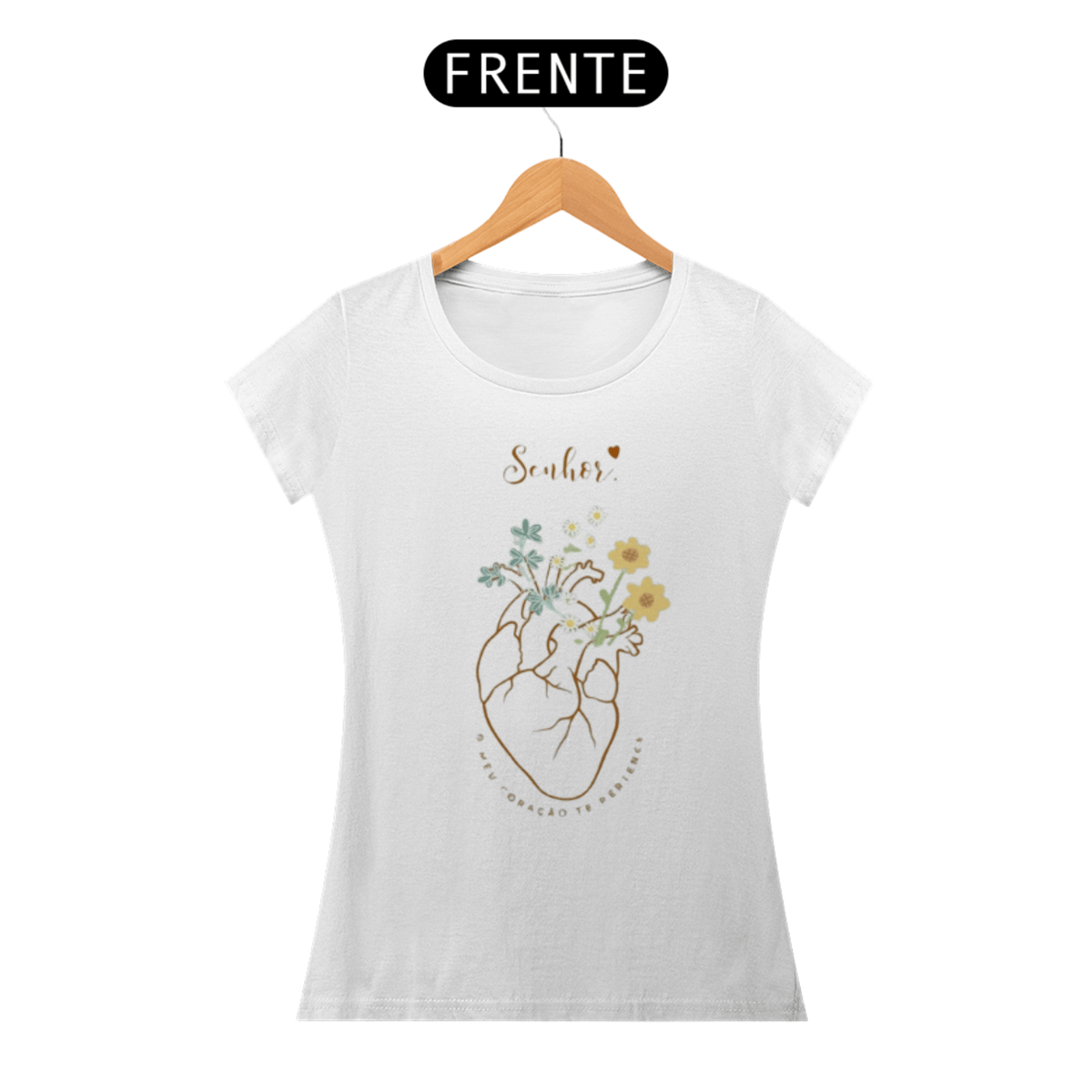 Nome do produto: Camiseta Baby Long Classic Senhor Coração