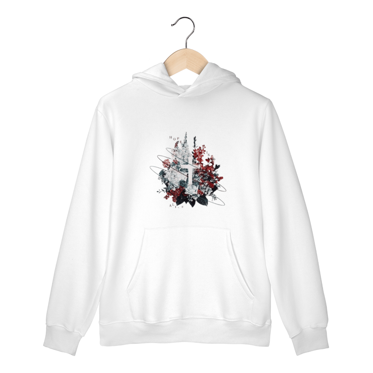 Nome do produto: Moletom Canguru Cruz nas Flores