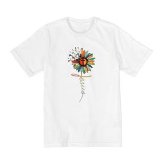 Nome do produto Camiseta Quality Infantil (10 a 14) Flor Jesus