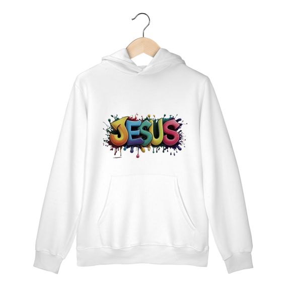 Moletom Canguru Jesus Color