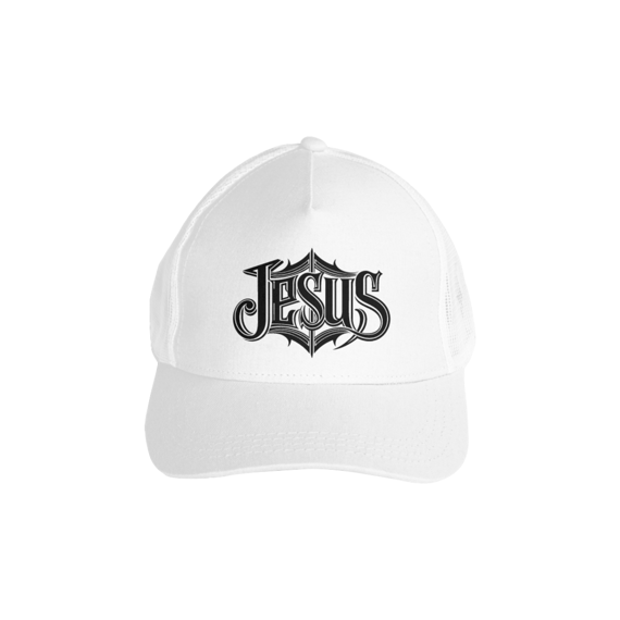 Boné Americano com Tela Jesus