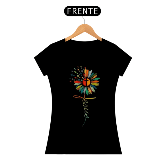 Camiseta Baby Long Prime Flor Jesus