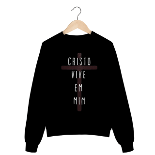 Nome do produto Moletom Blusão Cristo Vive em Mim