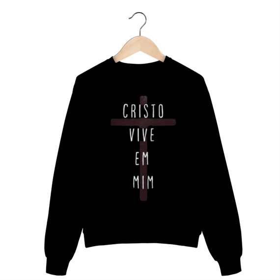 Moletom Blusão Cristo Vive em Mim