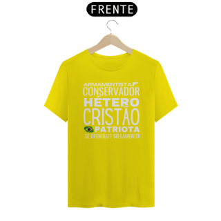 Nome do produto Camiseta Armamentista Conservador Hétero Cristão Patriota - Conservador Direita Unisex