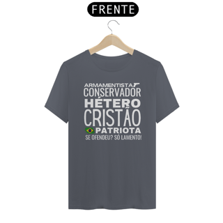 Nome do produto Camiseta Armamentista Conservador Hétero Cristão Patriota - Conservador Direita Unisex