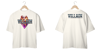 Nome do produto Camiseta Oversized Villain Coração metalizado