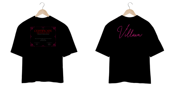 Camiseta Oversized Villain certificate Broken BOy
