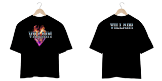 Nome do produto Camiseta Oversized Villain Coração metalizado